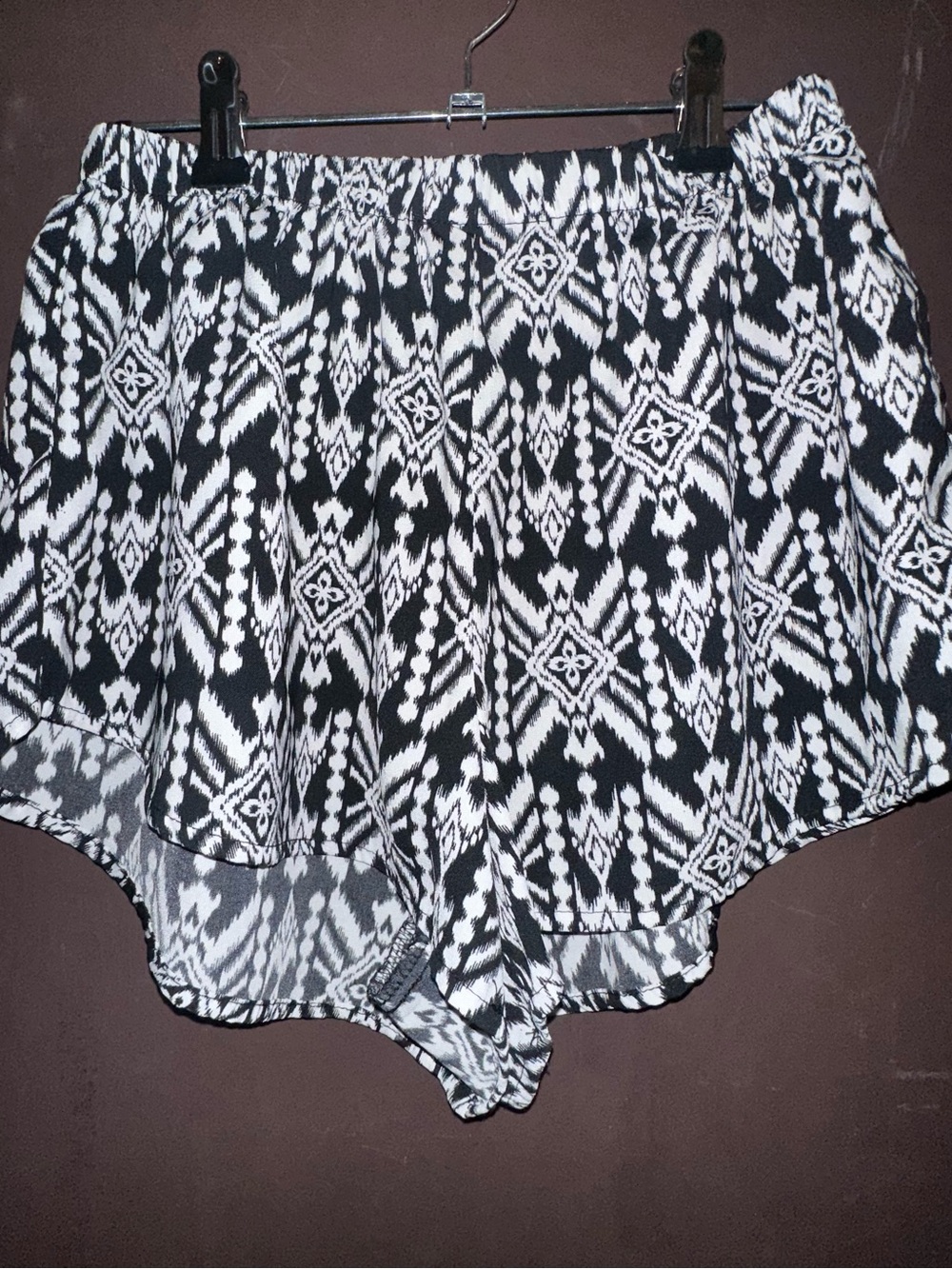Black & White Patterned Women’s Shorts - Lightweight Summer Style
